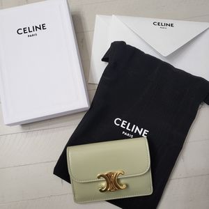 Celine Triomphe leather card holder